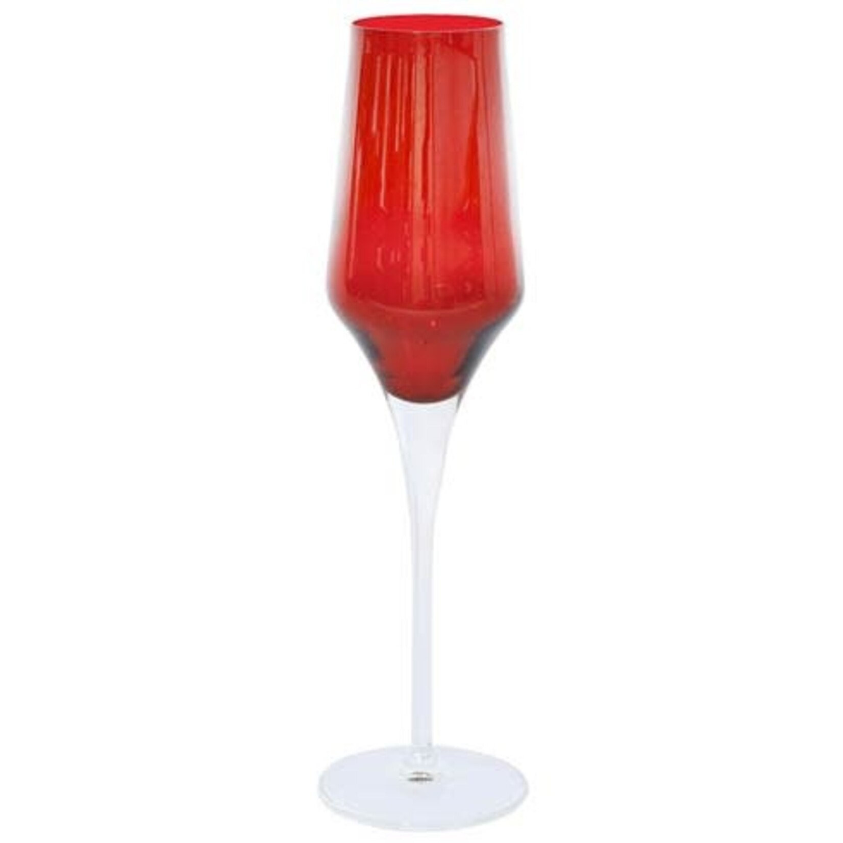 VIETRI Contessa Red Champagne Glass