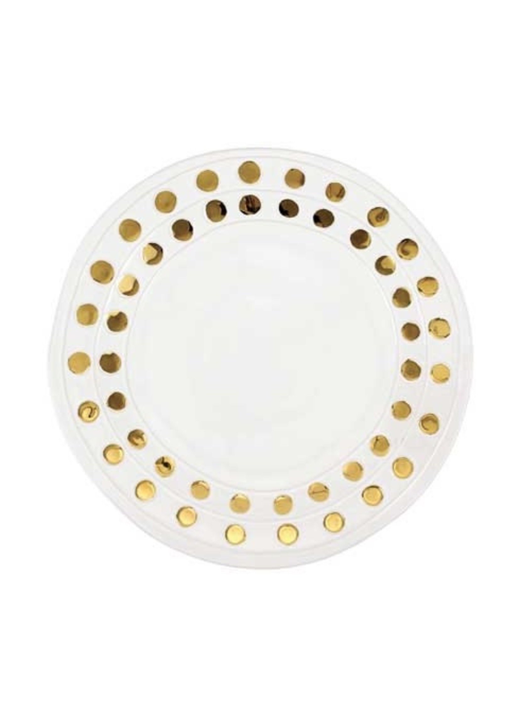 VIETRI Medici Gold Medium Round Platter