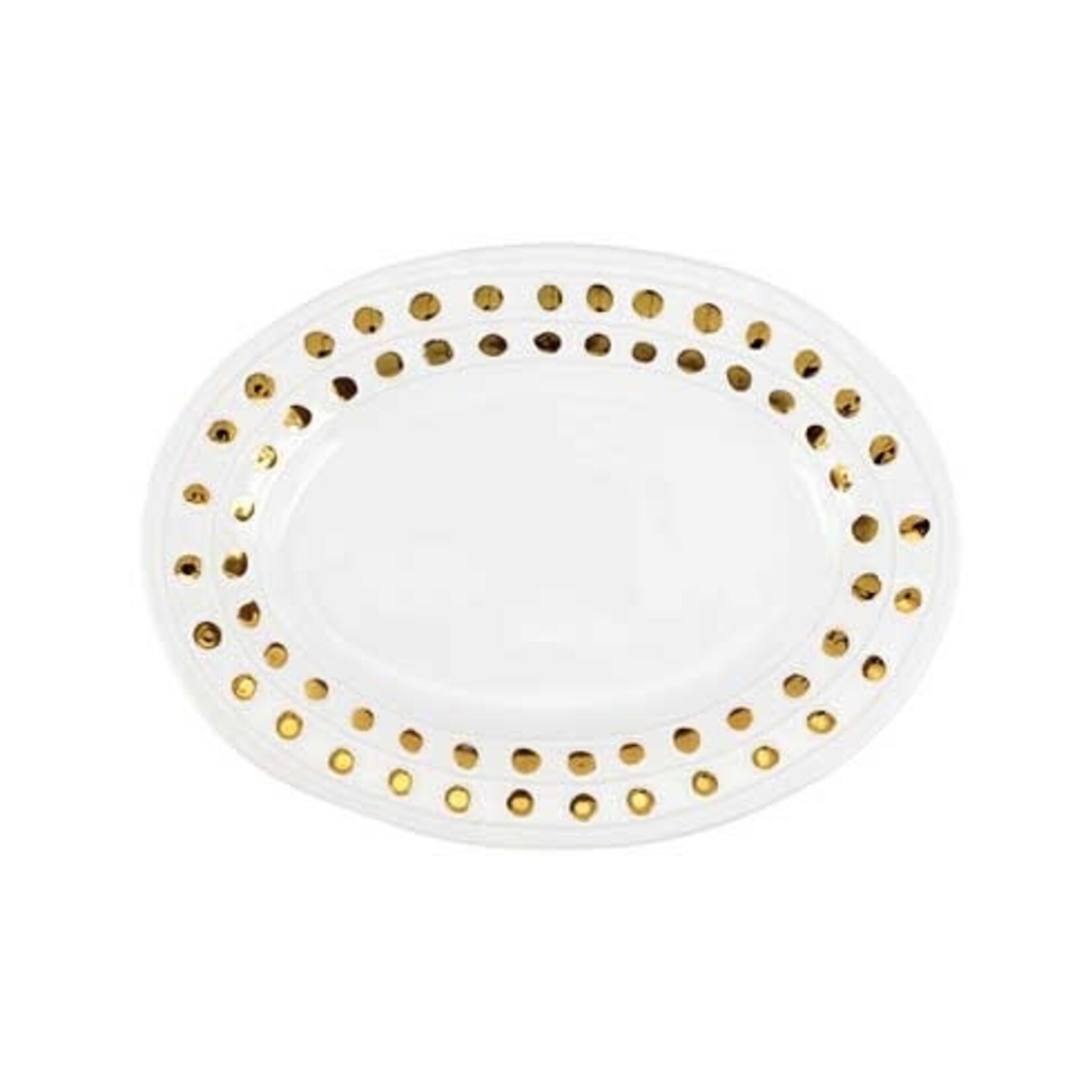 VIETRI Medici Gold Medium Oval Platter