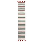 VIETRI Bohemian Linens Stripe Red/Green Runner