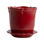 Juliska Berry & Thread 7" Planter & Saucer - Ruby