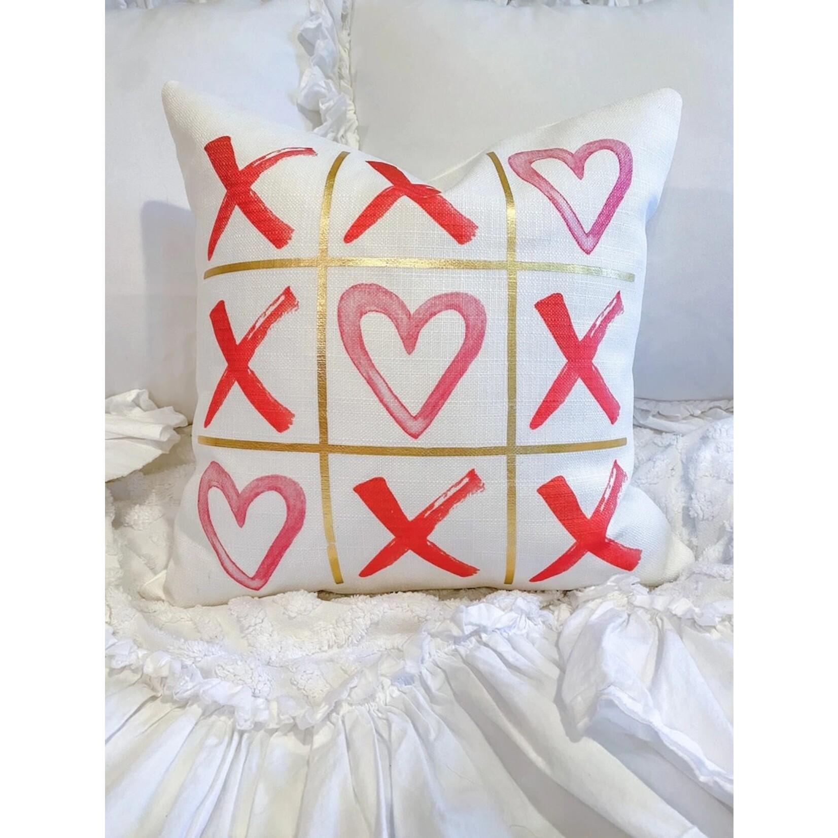 XOXO Tic Tac Toe Pillow