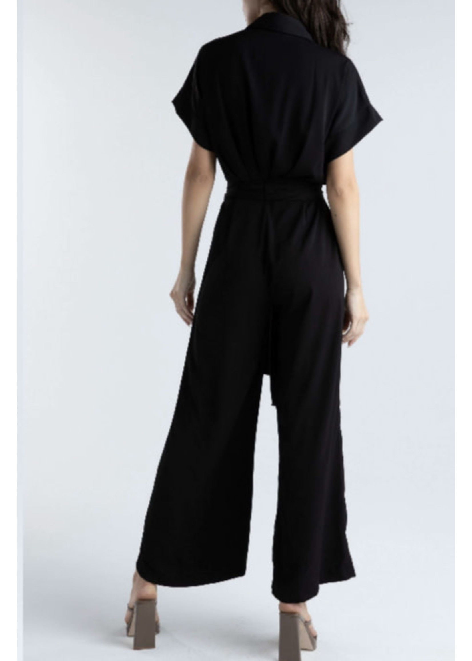 Dance & Marvel BLACK JUMPSUIT W/ FRONT TIE