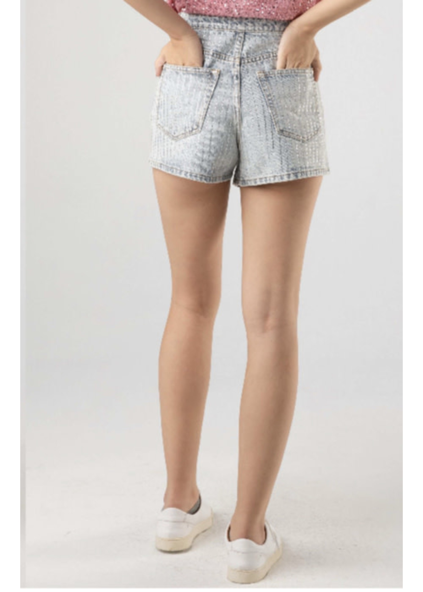 Dance & Marvel LT WASH DENIM SHORTS