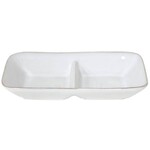 CASAFINA LIVING APARTE TRAY DBL DIVIDED 10"-WHITE