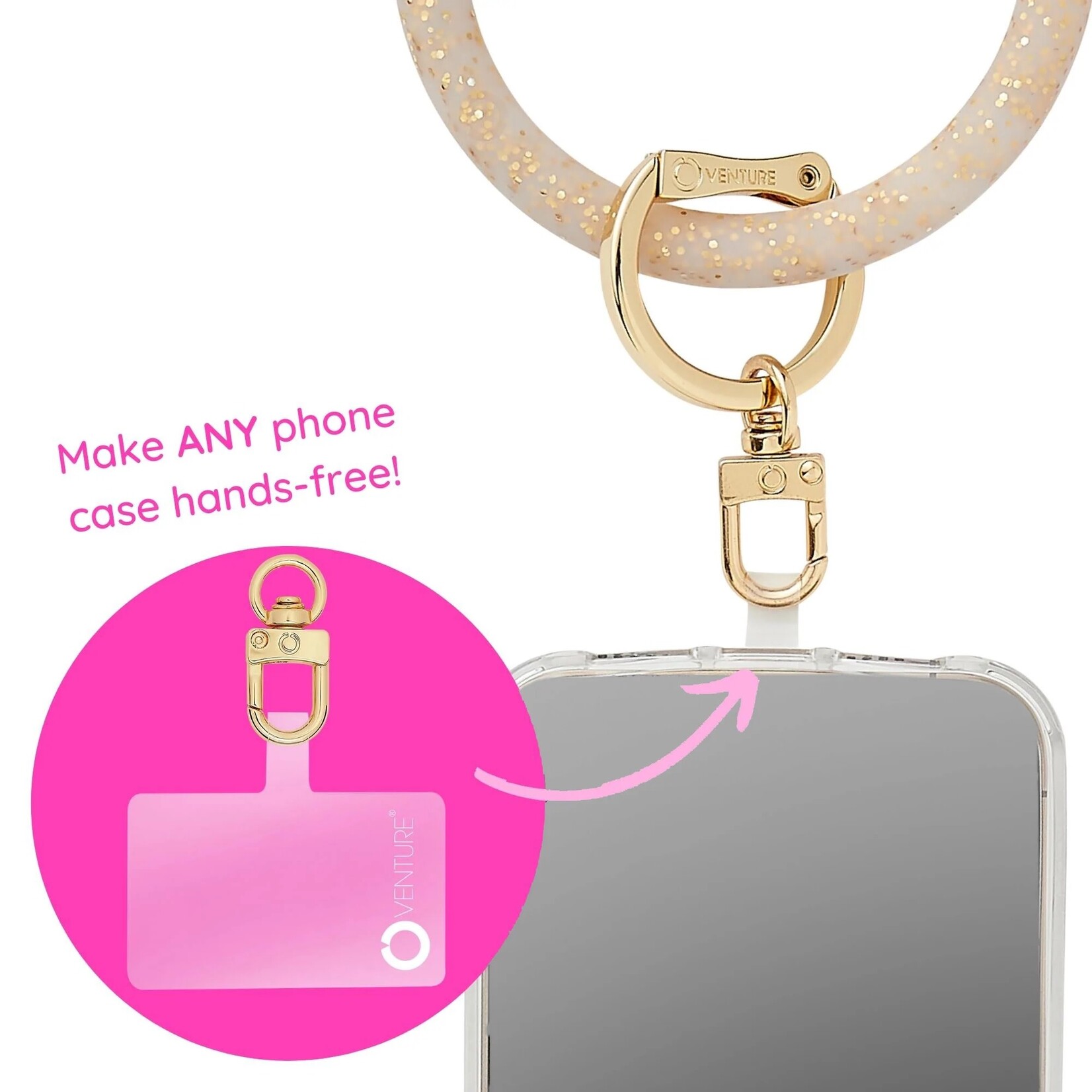 Oventure The Hook Me UpTM Universal Phone Connector Collection Gold Rush