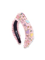 Brianna Cannon Child Size Heart Candy Tweed Headband with Crystals