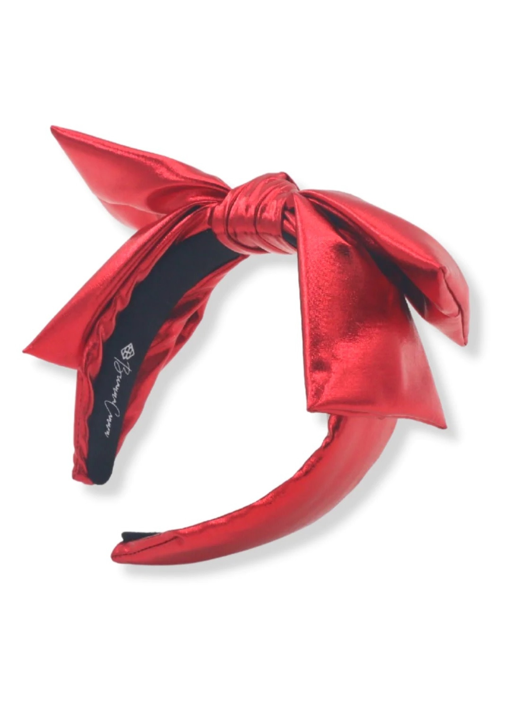 Brianna Cannon Red Metallic Side Bow Headband