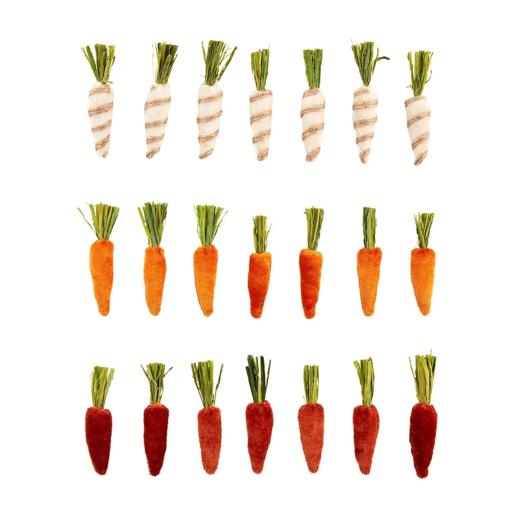 Mud Pie MINI VELVET CARROTS SET