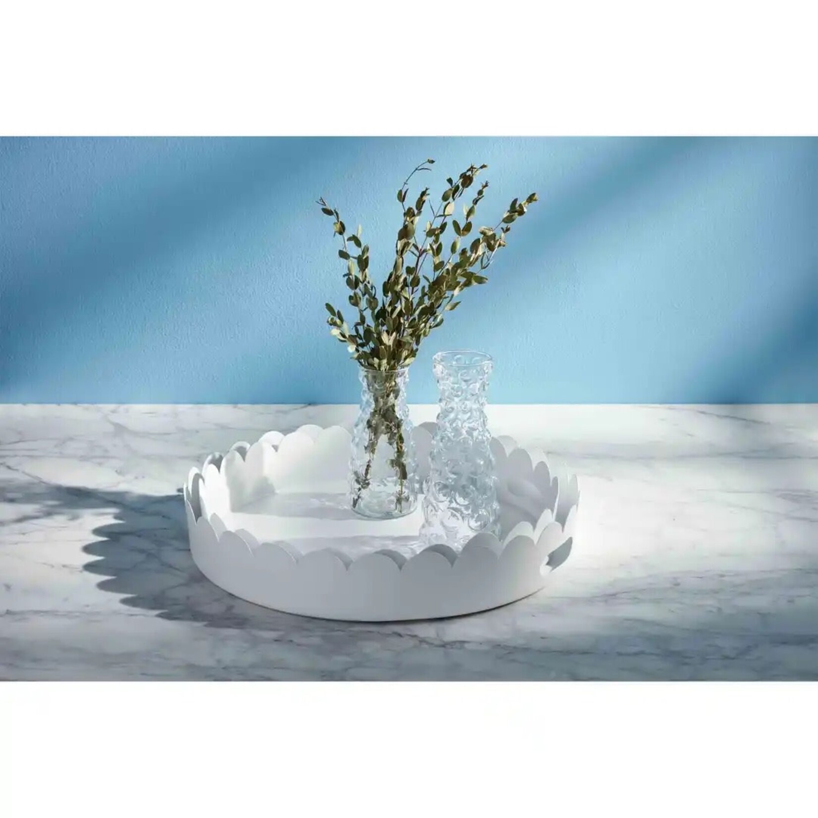 Mud Pie LARGE NESTED SCALLOP METAL TRAY