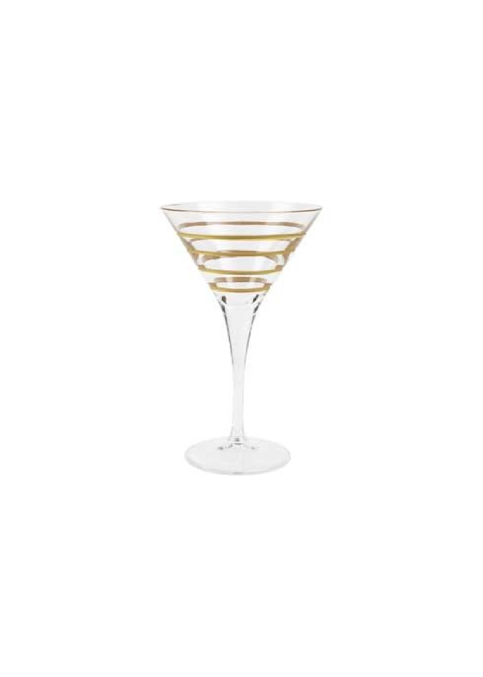 VIETRI Raffaello Swirl Martini Glass