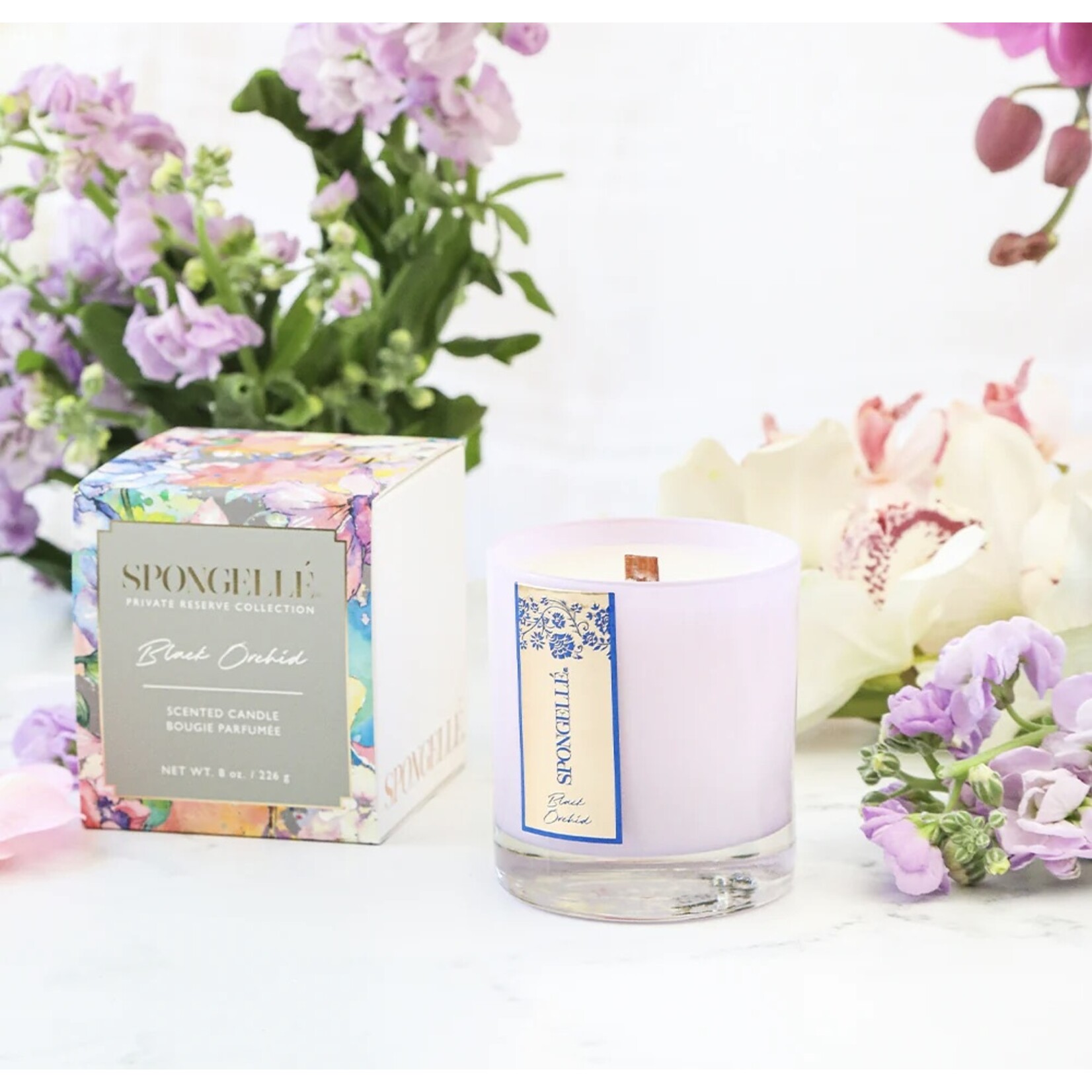 Spongelle PRIVATE RESERVE HAND POURED CANDLE BLACK ORCHID 8oz