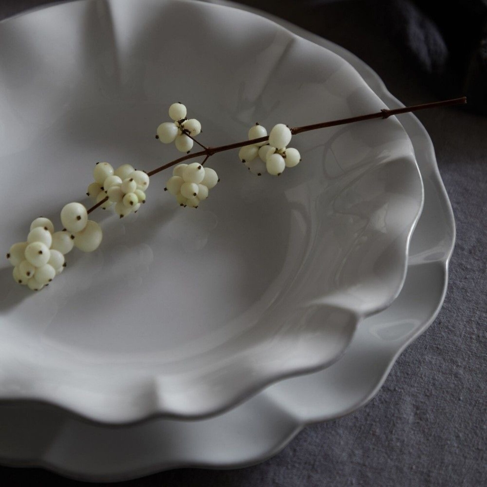 CASAFINA LIVING ROSA PASTA INDIVIDUAL BOWL-WHITE