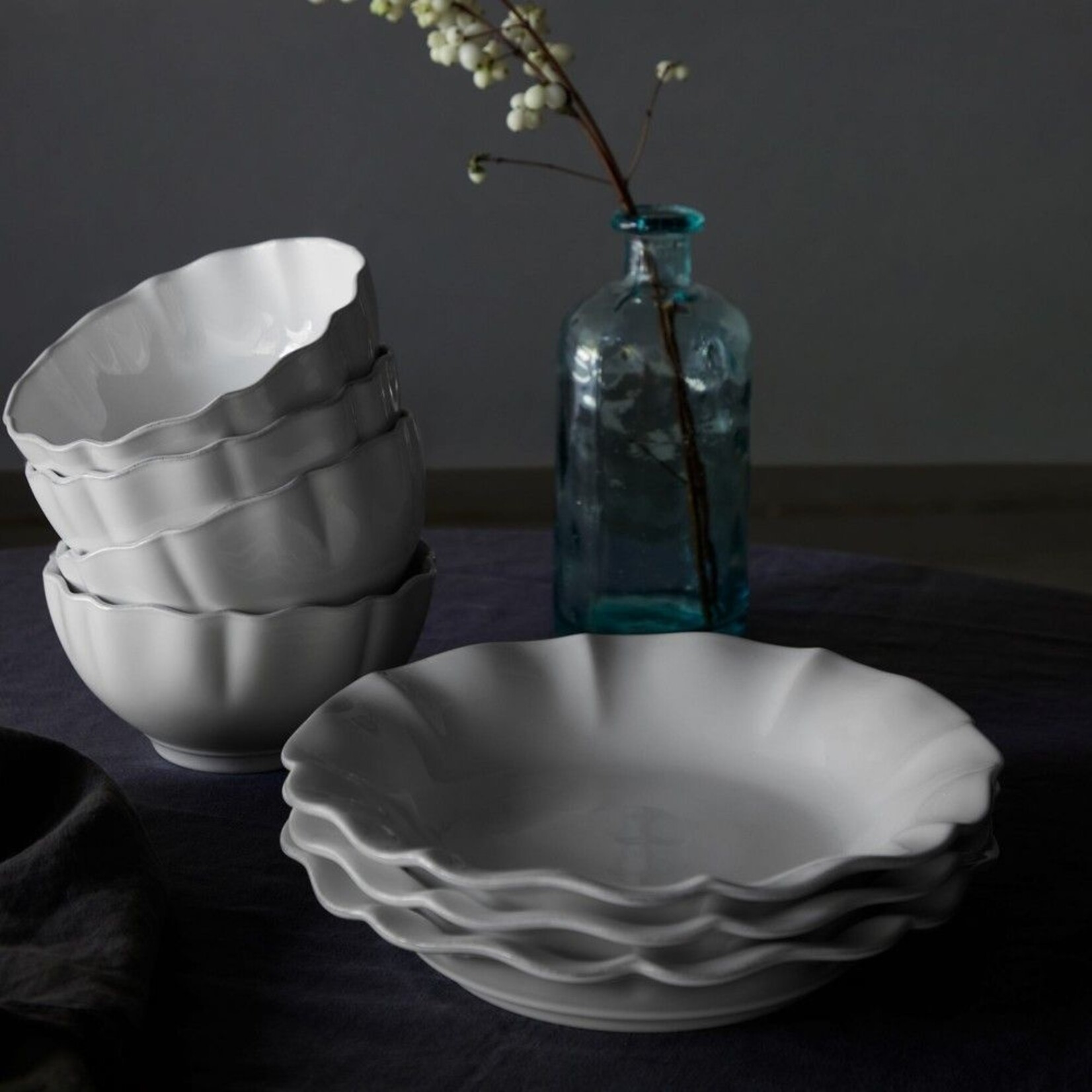 CASAFINA LIVING ROSA PASTA INDIVIDUAL BOWL-WHITE