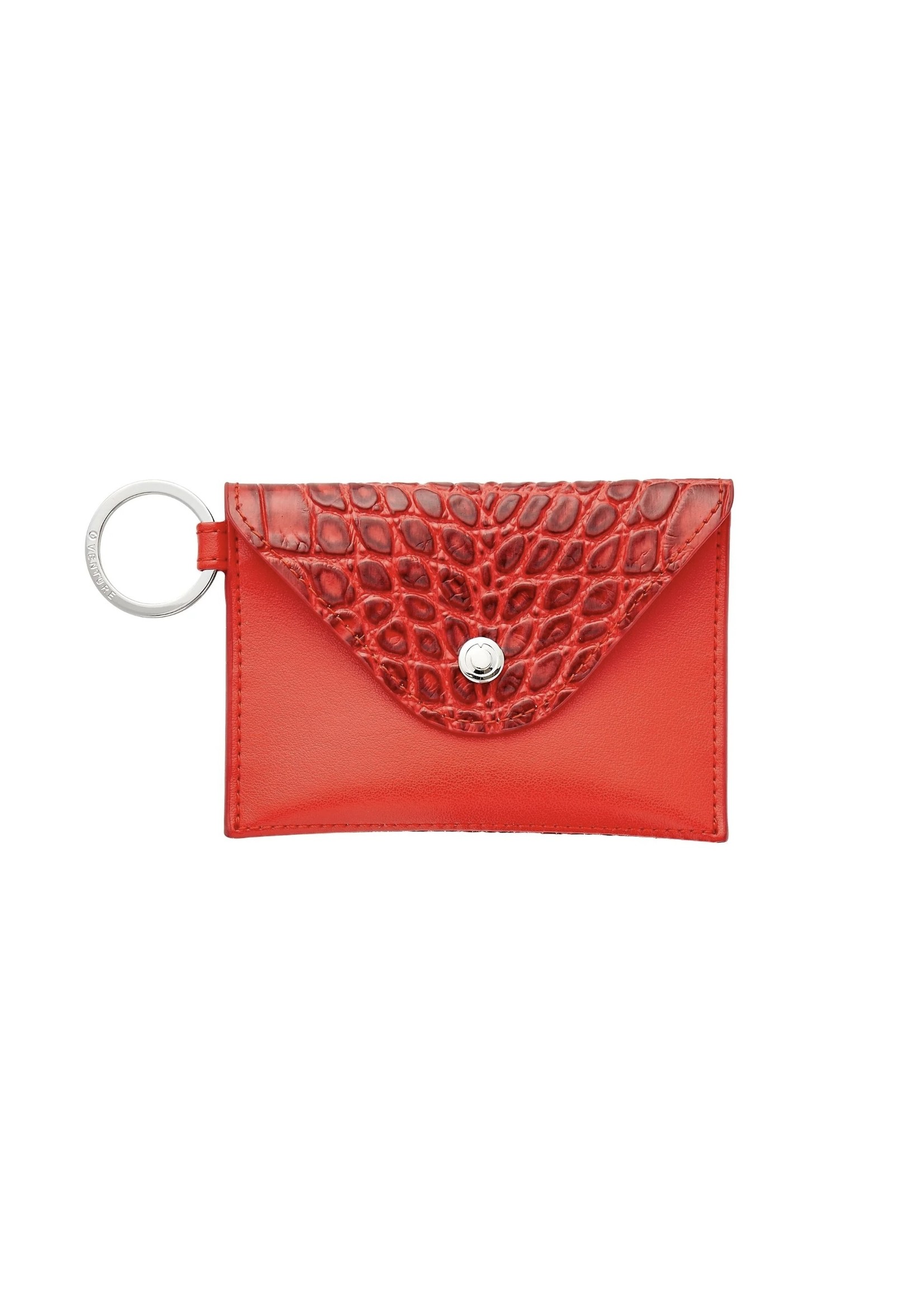 Oventure Cherry On Top Croc-Embossed - Mini Envelope Wallet