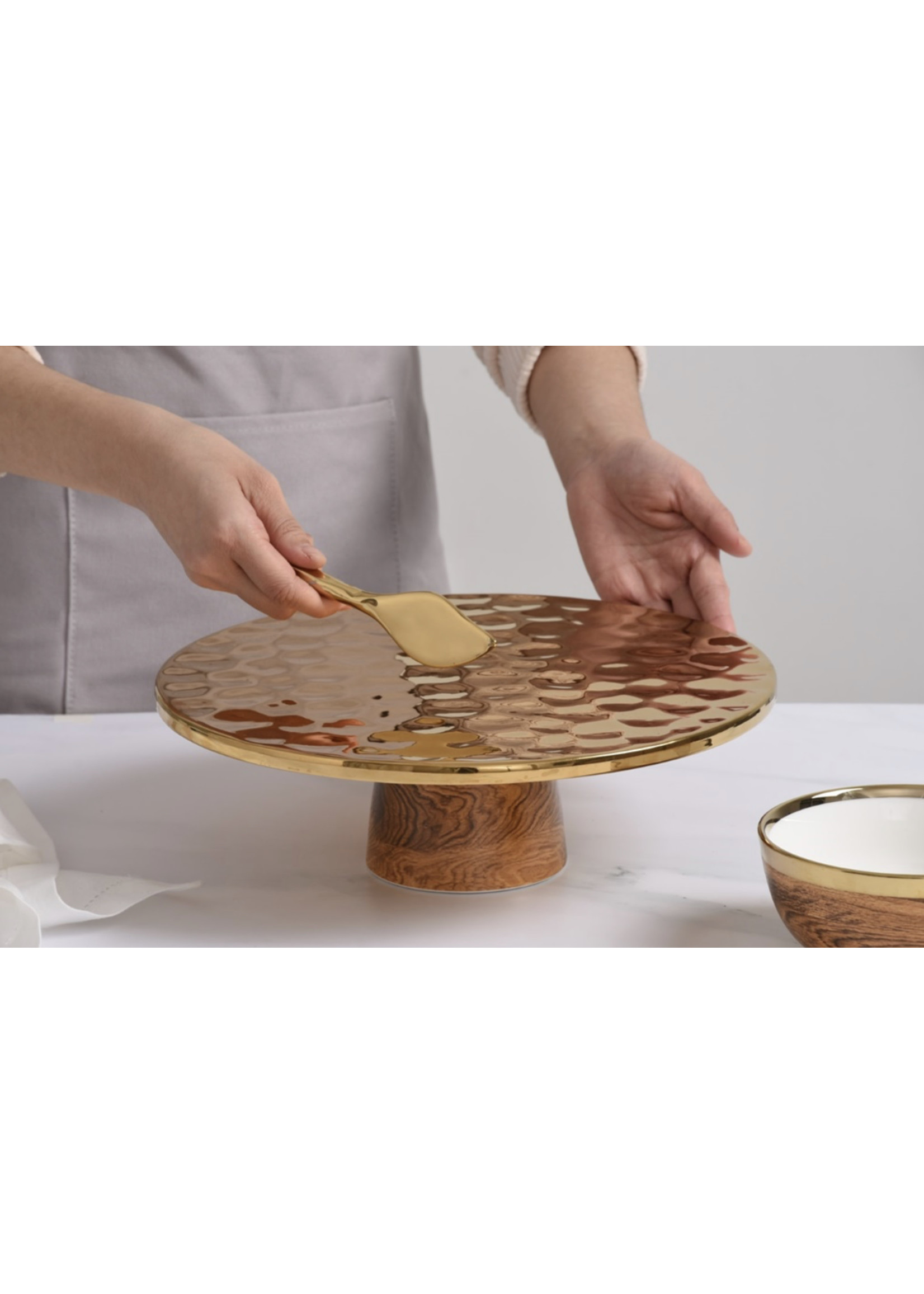 Pampa Bay Cake Stand - Madera