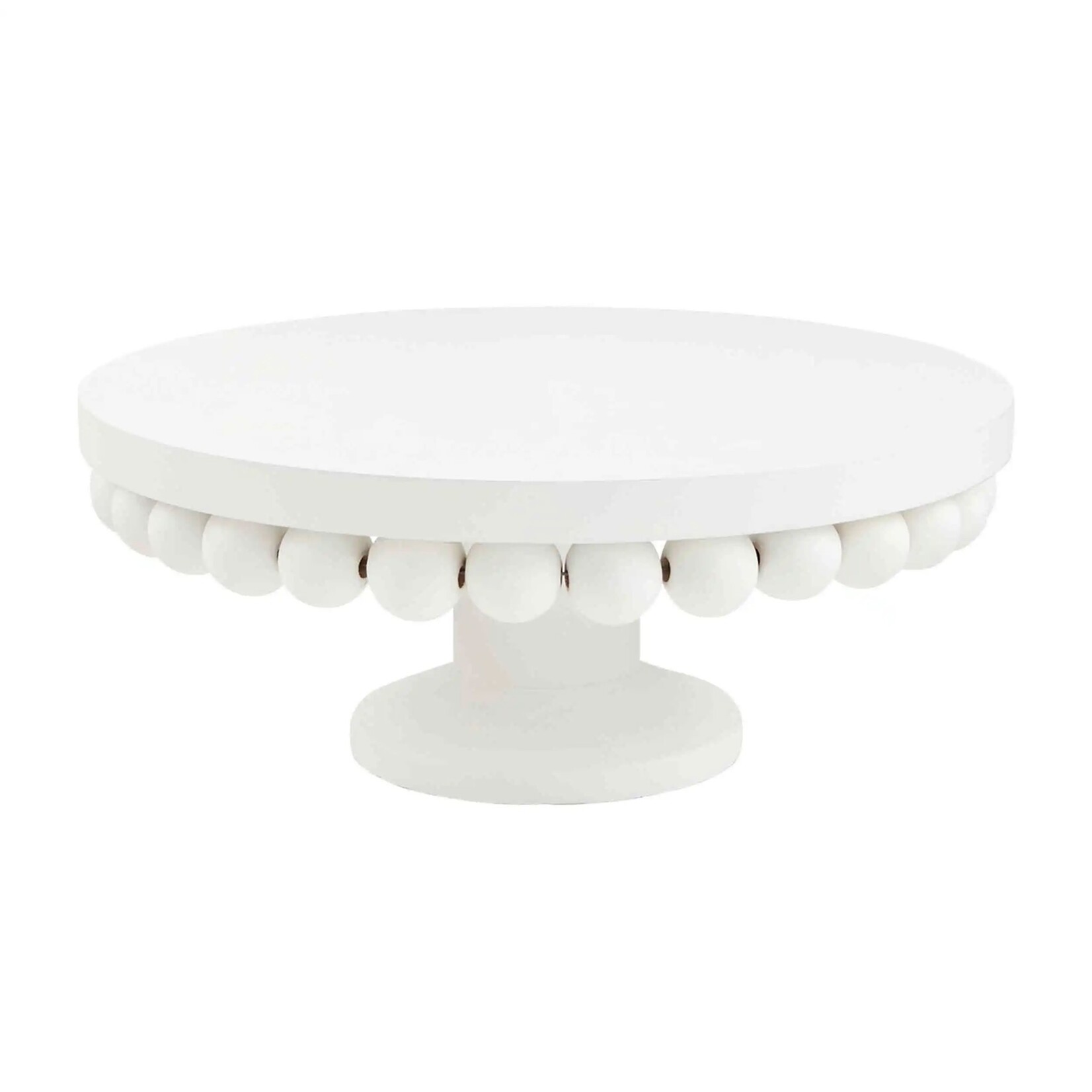 Mud Pie LARGE WHITE BEAD PEDESTAL