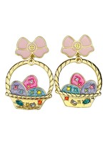 Brianna Cannon EASTER BLINGY BASKET EARRINGS WITH BOW