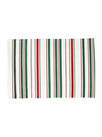 VIETRI Bohemian Linens Stripe Red/Green Placemats - Set of 4