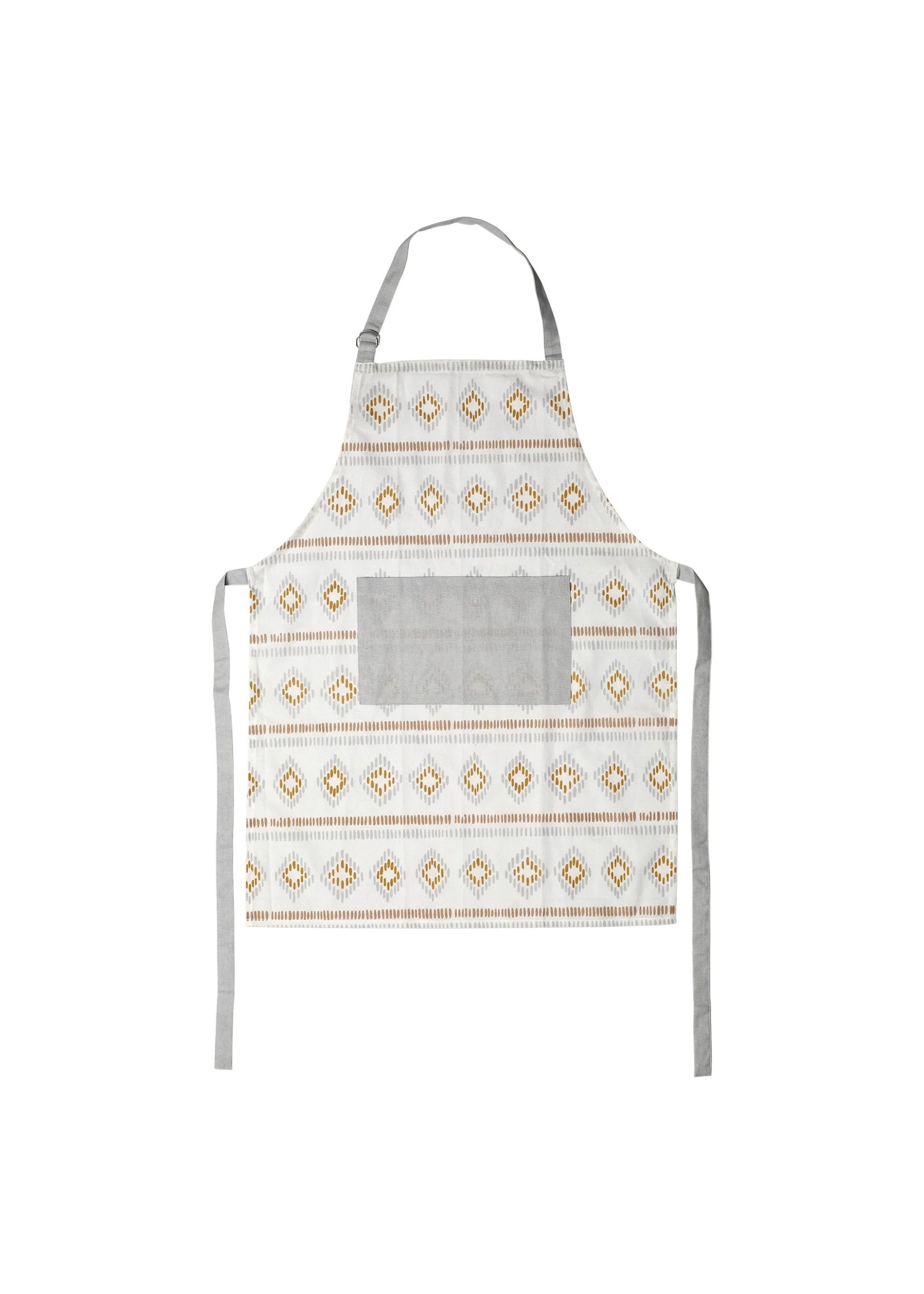 VIETRI Bohemian Linens Beige/Gray Apron