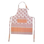 VIETRI Bohemian Linens Gray/Orange Apron