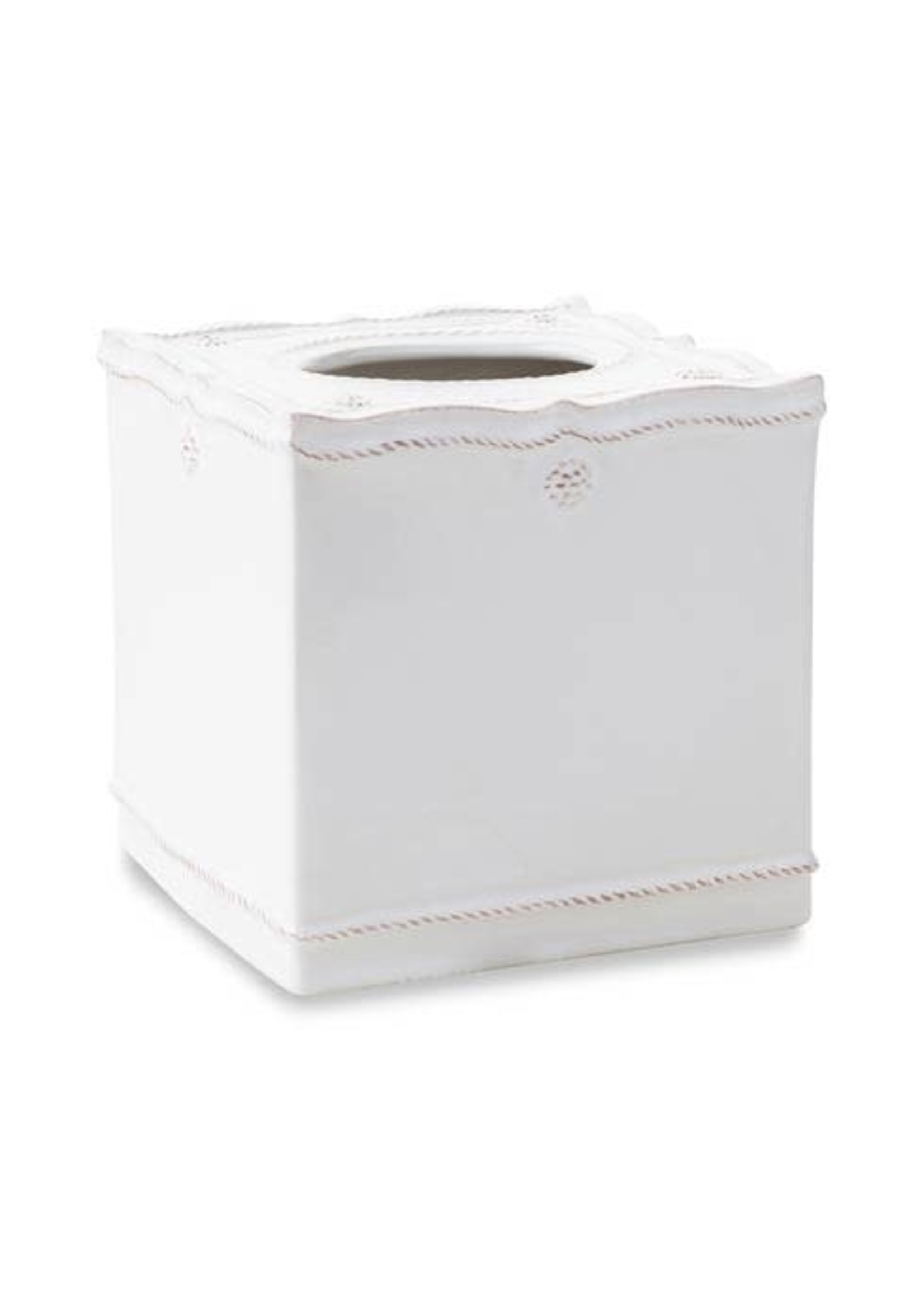 Juliska Office & Bath Berry & Thread Whitewash Tissue Box Cover