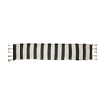 Mud Pie Ponchaa Black Stripe Table Runner