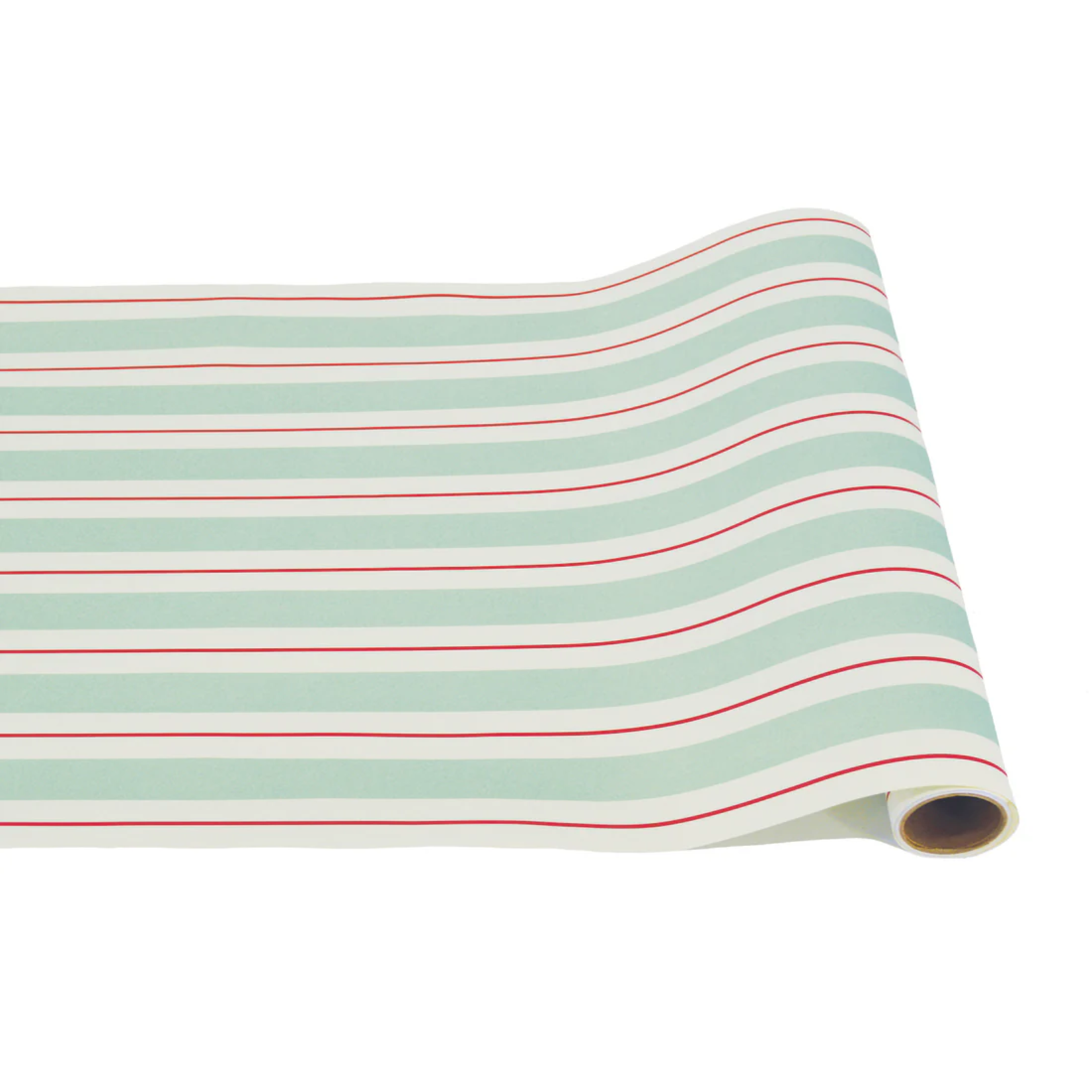 Hester & Cook Seafoam & Red Awning Stripe Runner - 20" x 25'