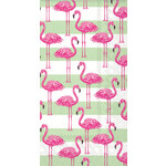 BOSTON INTERNATIONAL ROSANNE BECK FLAMINGO STRIPE GUEST TOWEL