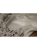 Silk Story Bamboo Rayon Throw in Oyster