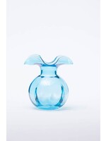VIETRI Hibiscus Glass Aqua Bud Vase