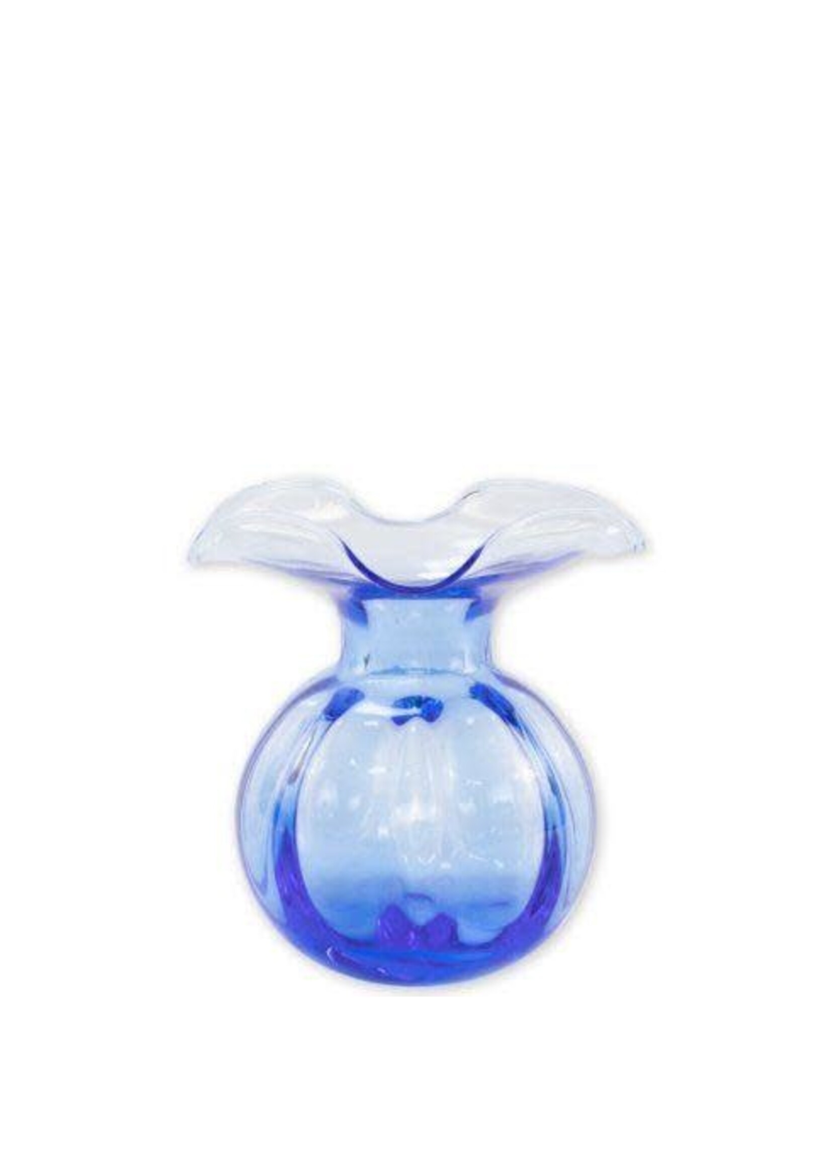 VIETRI Hibiscus Glass Cobalt Bud Vase