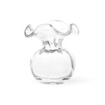 VIETRI Hibiscus Glass Clear Bud Vase