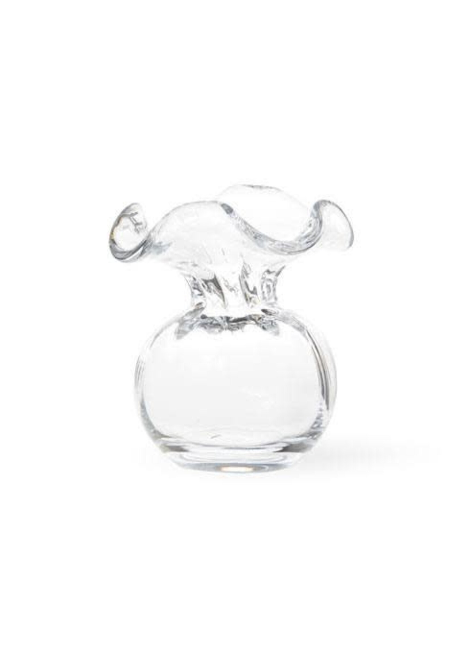 VIETRI Hibiscus Glass Clear Bud Vase