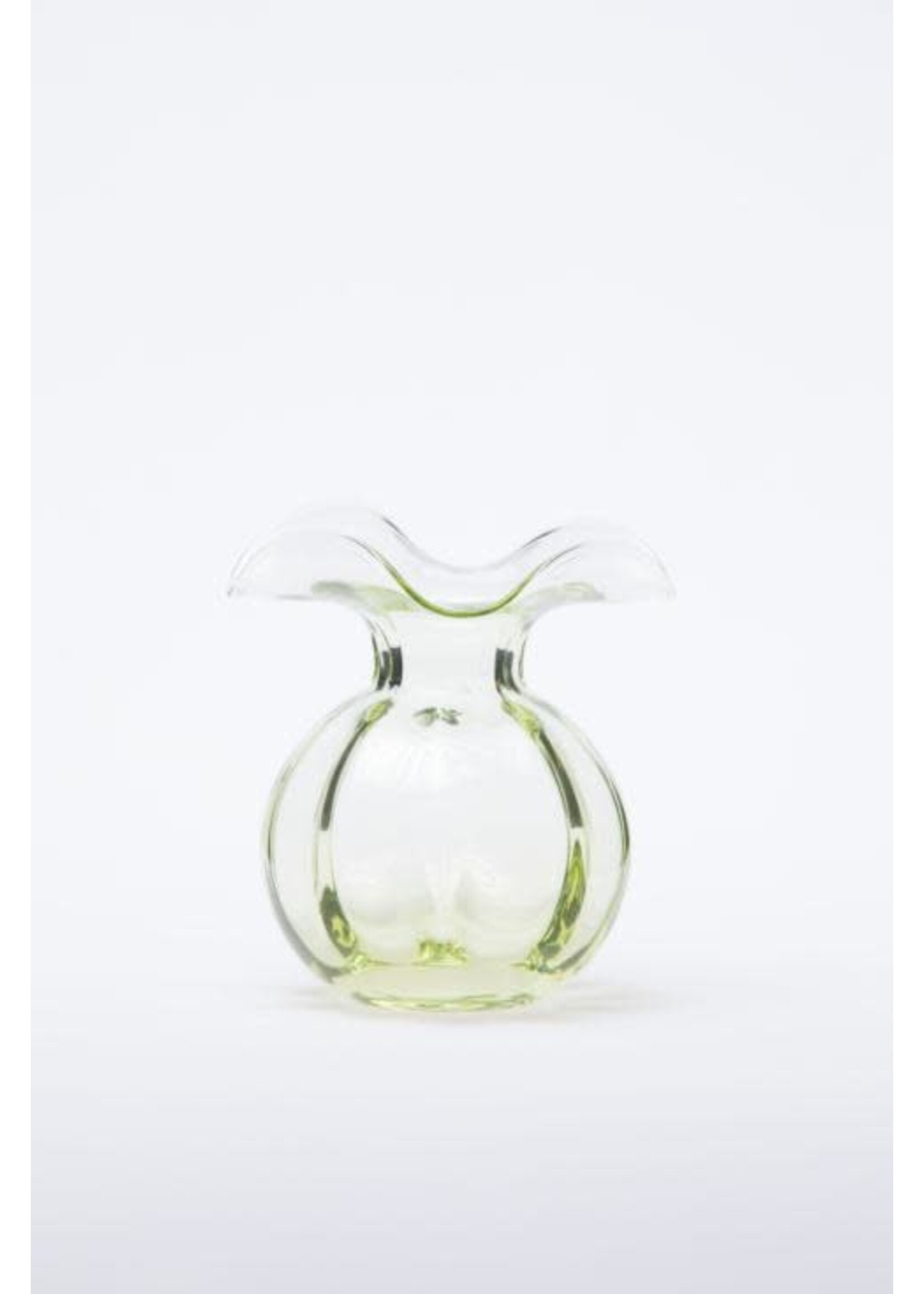 VIETRI Hibiscus Glass Green Bud Vase