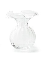 VIETRI Hibiscus Glass Clear Large Fluted Vase