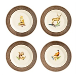 Juliska Forest Walk Animal Cocktail Plates, Assorted Set/4