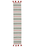 VIETRI Bohemian Linens Stripe Red/Green Runner