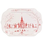 Juliska Country Estate Winter Frolic Ruby Gift Tray Merry Christmas