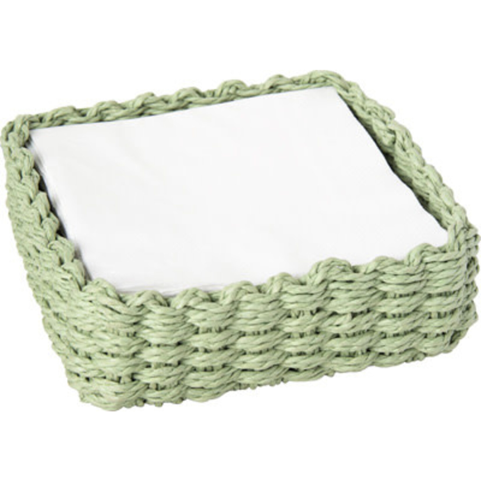 BOSTON INTERNATIONAL PAPER WOVEN LUNCH CADDY LIGHT GREEN