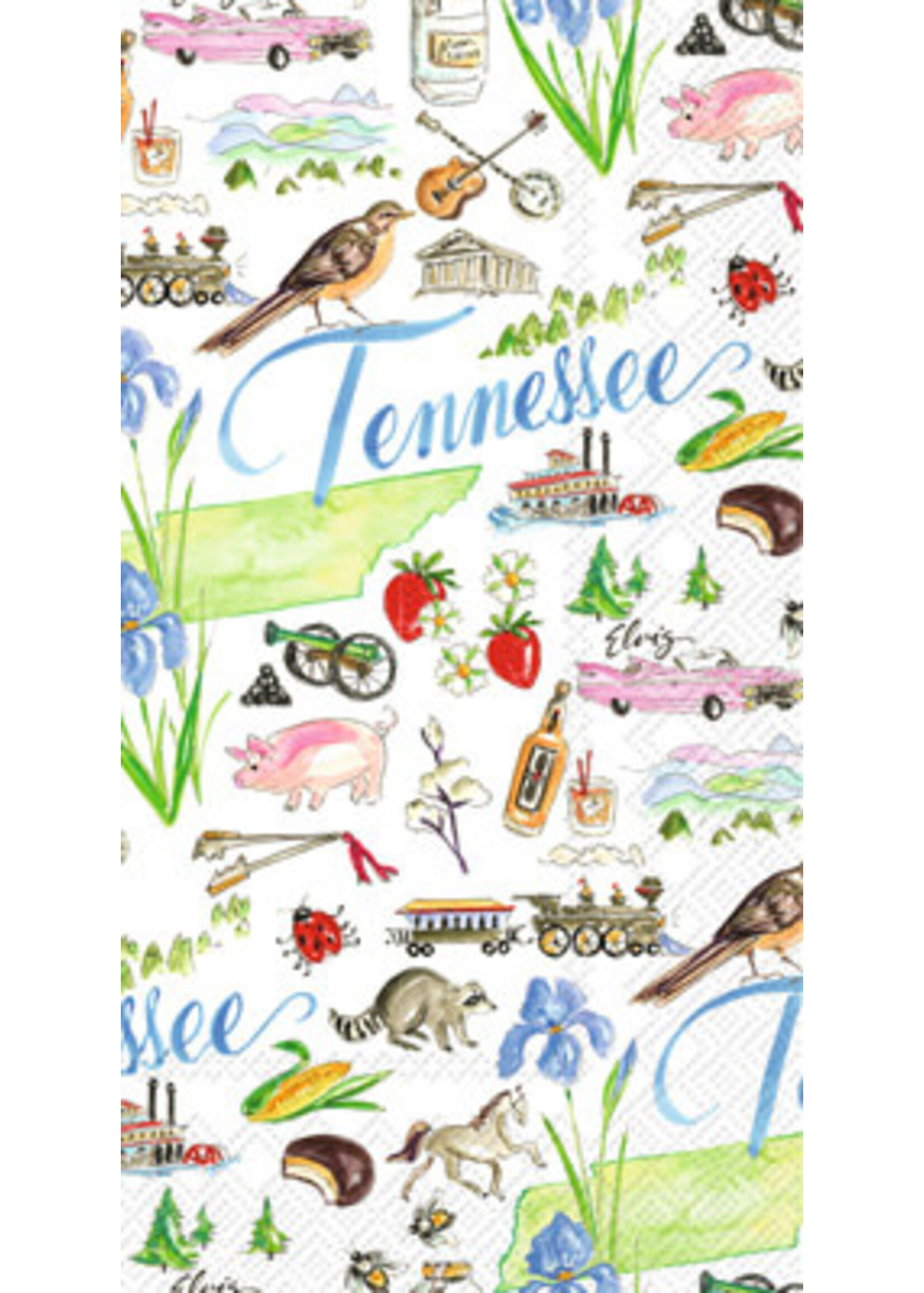 BOSTON INTERNATIONAL ROSANNE BECK - TENNESSEE STATE COLLECTION TN GUEST TOWEL
