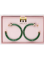 Hoo Hoops Hoops - Kelly Green with Pearls