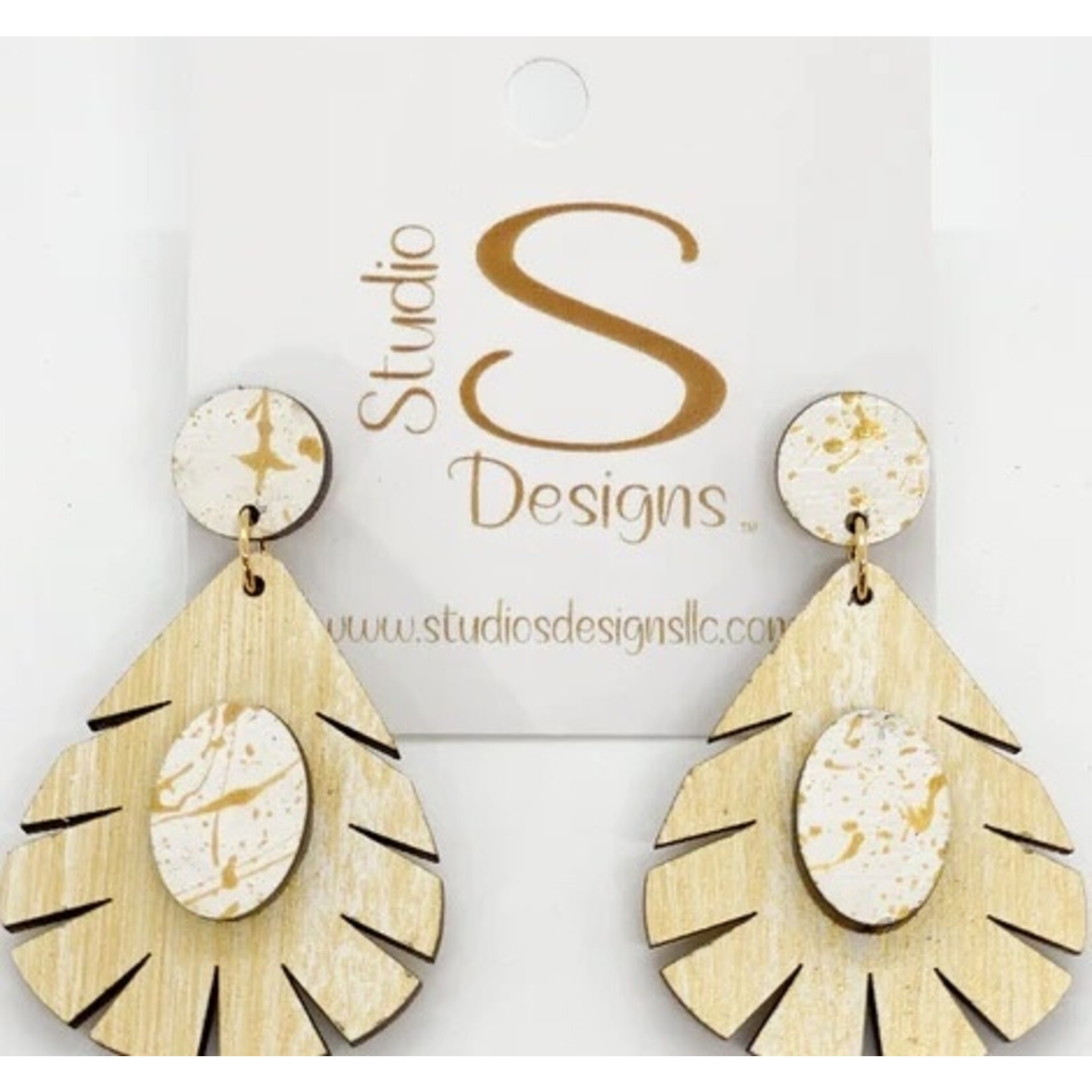 Studio S Designs WEATHERLY EARRINGS- WHITE GOLD
