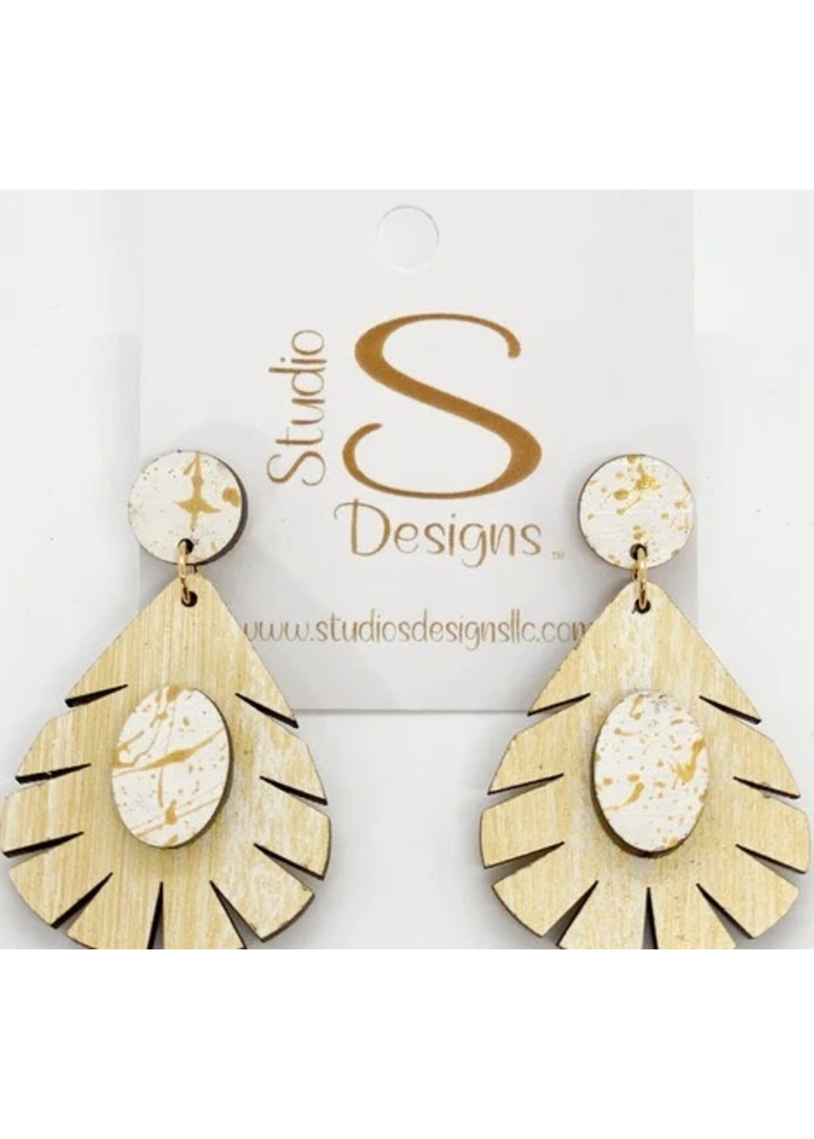Studio S Designs WEATHERLY EARRINGS- WHITE GOLD