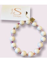 Studio S Designs Studio S White Multi Stretch Bracelet