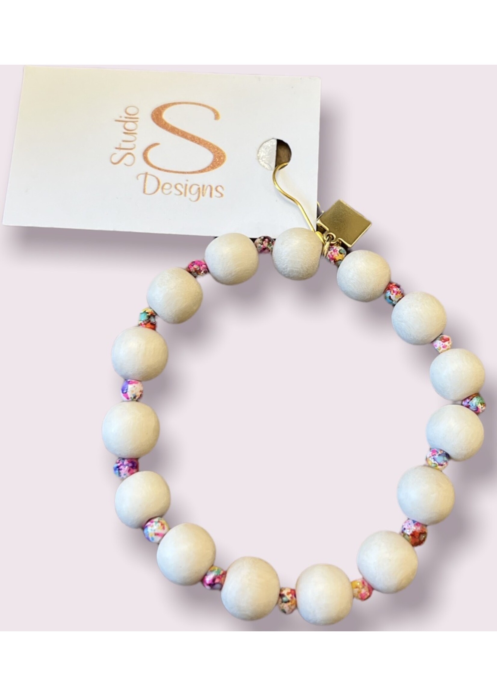 Studio S Designs Studio S White Multi Stretch Bracelet