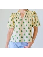 THML Pattern Puff Sleeve Top