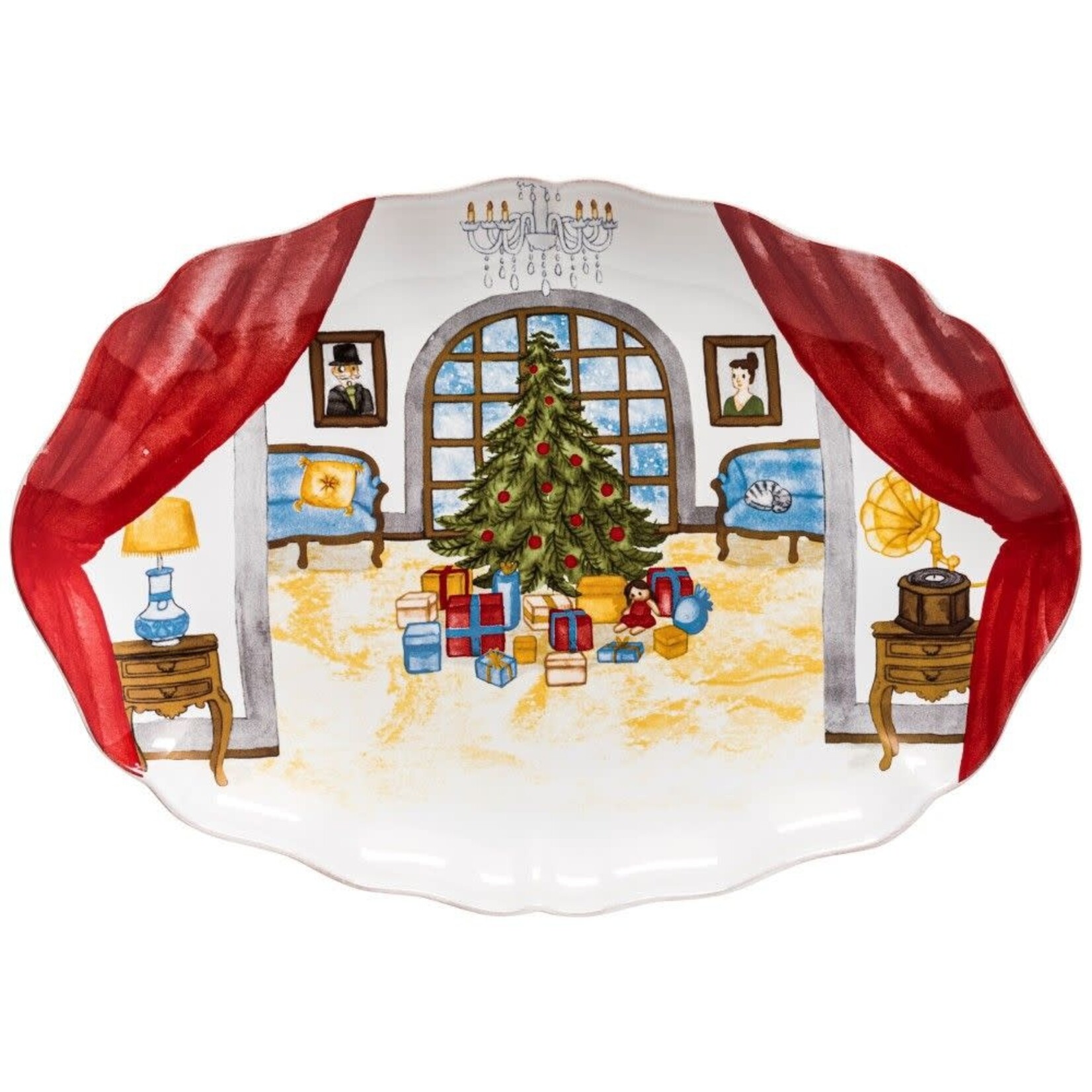 CASAFINA LIVING THE NUTCRACKER OVAL PLATTER 16"