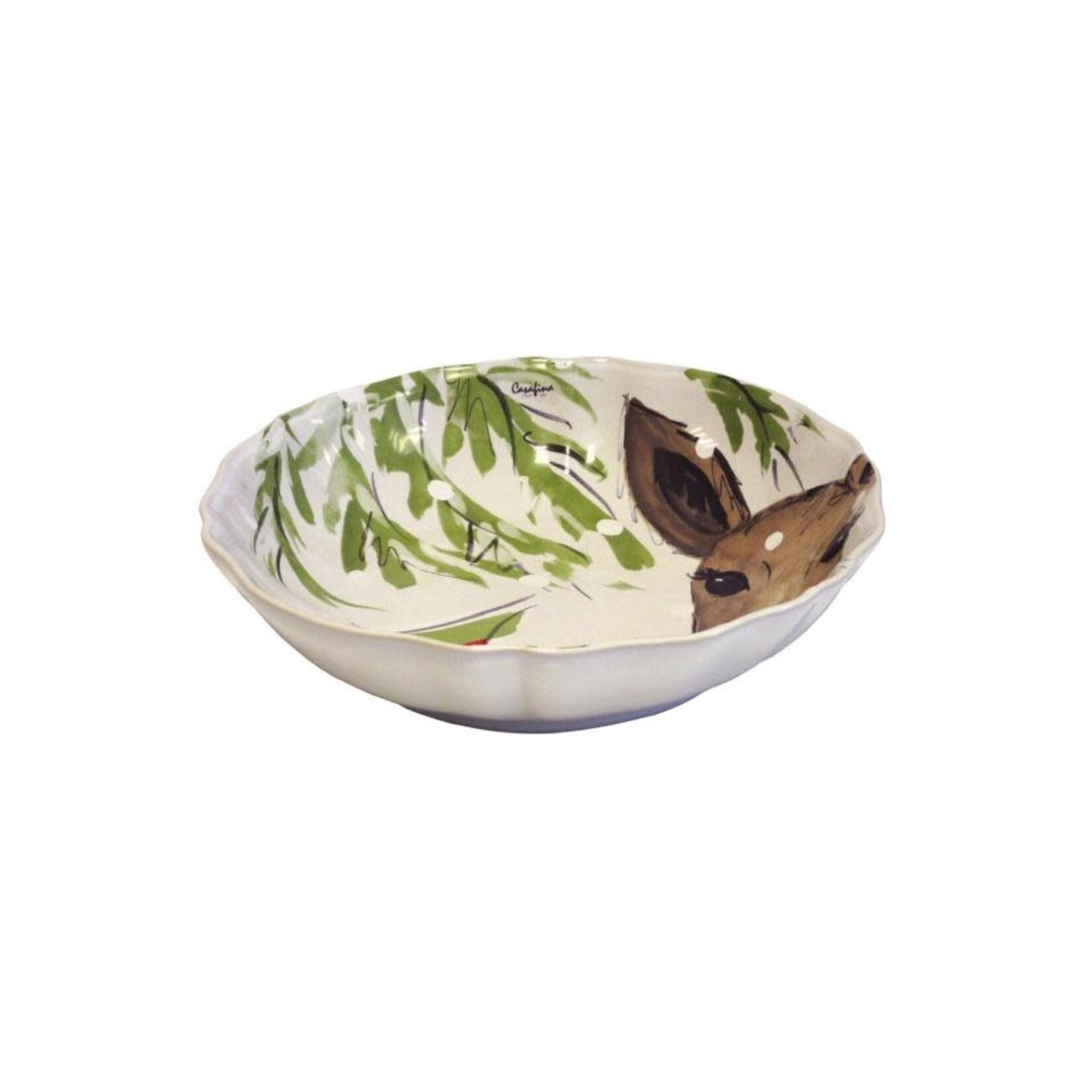 CASAFINA LIVING Deer Friends Soup/Pasta Bowl 9", White