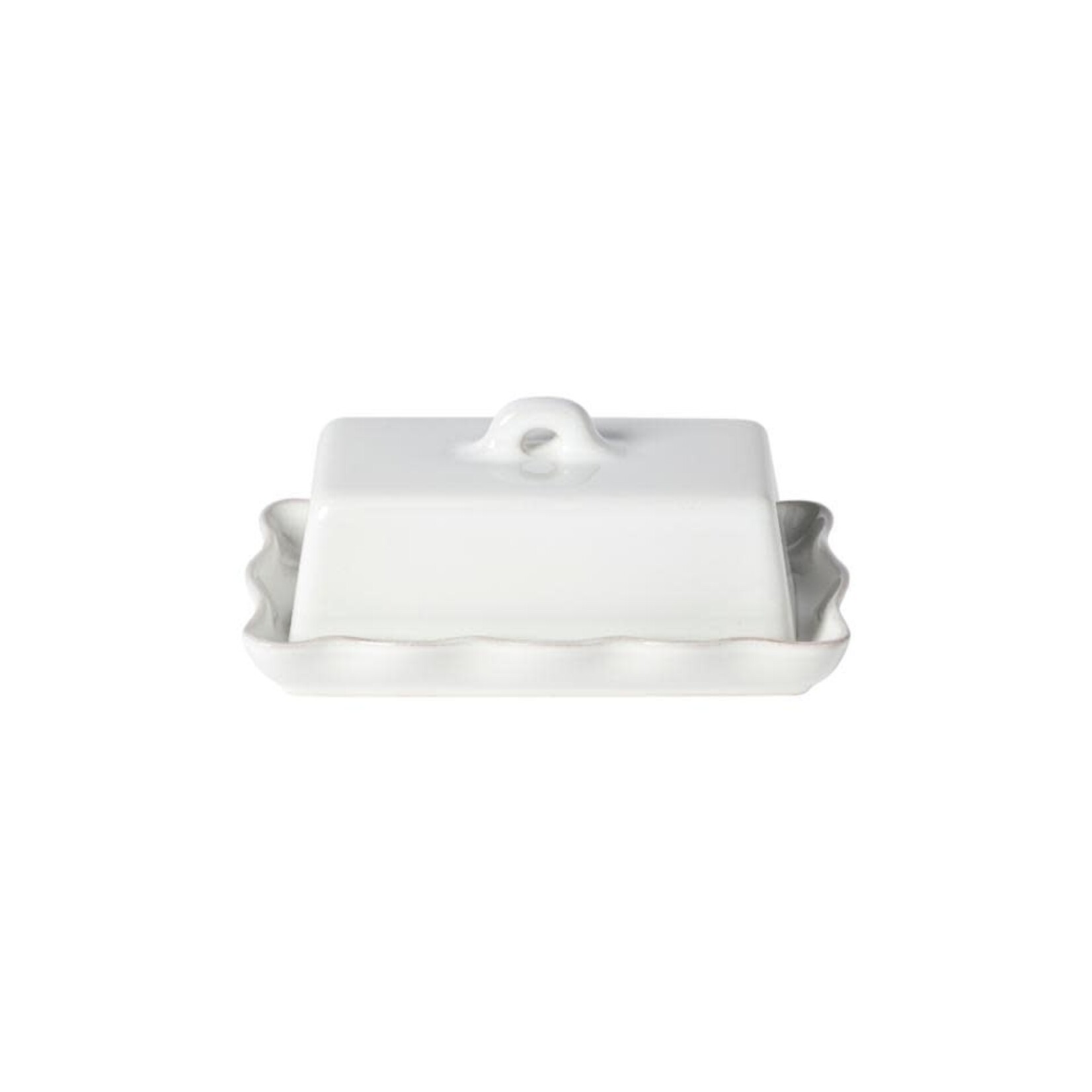 CASAFINA LIVING Cook & Host Rect. Butter Dish 8" w/ Lid, White